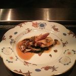 海の幸の鉄板焼き