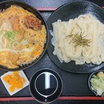 肥前うどん 翔 - よくばり丼定食 ¥990＊ザルうどん ＋¥100