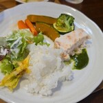 キッチン ブルー グローブ - 再びワンプレート