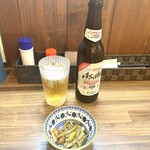 なにわ大衆酒場の赤い星 - ノンアルコールビール、つき出し