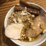 麺屋鈴春 - 濃厚鶏白湯つけ麺+鶏挽肉丼