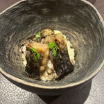 イル アオヤマ - 長良川の天然鰻　頭と骨で炊いたリゾット