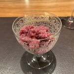 イル アオヤマ - 長野パープルのソルベ　バニラジェラート