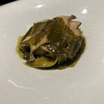 イル アオヤマ - 黒鮑　肝ソース　タリアテッレ