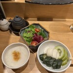 鳥焼 笹や - 大根おろし/糠漬け/サラダ