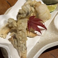 鰻う おか冨士 - 松茸と名残鱧の天ぷら2,100円