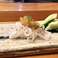 天寿し 京町店 - 赤烏賊 雲丹 飛子 胡麻