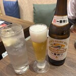 中華バルサワダ - 瓶ビールとレモンサワーで乾杯！