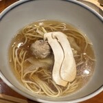 銀座 しのはら - スッポンのスープ麺　スッポンのつくね　松茸