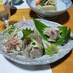 木賊温泉 旅館 井筒屋 - イワナの刺身とたたき