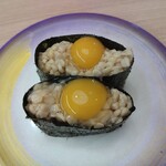 すし江戸 - うずら納豆