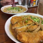文ちゃん - 普通の味噌ラーと、醤油カツラー。