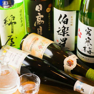 宮城県の地酒を中心に常時10種類以上の日本酒をご用意