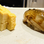 すしやのたい悟 - たまご。穴子。ここからまた始められるから私もっと若ければ。お終いにお椀いただきました。