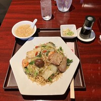 過門香 赤坂溜池山王店 - 五目あんかけ固焼きそばセット1,600円