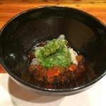 割烹 ときわ - 鯛の昆布〆おくらといくら