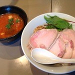 つけ麺 五ノ神製作所 - 14/2/9限定、ミネストローネスープとテルエル豚のつけ麺