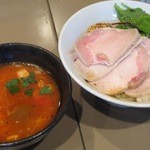 つけ麺 五ノ神製作所 - 14/2/9限定、ミネストローネスープとテルエル豚のつけ麺