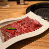 福岡焼肉kintan - 仙台牛と宮崎牛の盛り合わせ。
