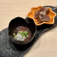豚料理 酔狂割烹 伊達 - ホタルイカ、かつおと酒盗