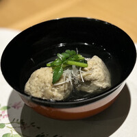 お料理 真 - 大羽鯛つみれ　根三葉　糸葱　木ノ芽