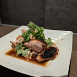 麦酒庵 - イチジクとナッツのよだれ鶏