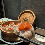 麦酒庵 - 酒粕チリソース焼売