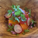 hape - チャービル、ラディッシュ、畑のトマト