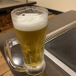 鉄板焼　いちか - 生中(スーパードライ)