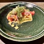 267649112 - 島タコと海ぶどう 焼きナスのサラダ仕立て