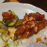 キッチン ブルー グローブ - 残り少ないカツレツ