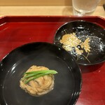 銀座 きた川 - すっぽん　飛龍頭　芽ねぎ　
      飛龍頭を崩すとスッポンの味も加わり美味しかったです