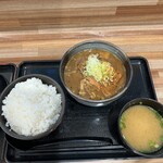 谷川岳パーキングエリア（上り線） フードコート - 味噌汁もあるよ！