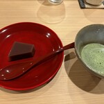 銀座 きた川 - 能登大納言小豆のみ使用の水羊羹　抹茶
