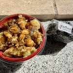 浜のかあさん食堂 - ほたて天丼＋ほたてみそおにぎり
