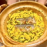 つるとかめ - 秋刀魚と菊の炊き込みご飯