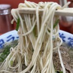 元祖ラーメン長浜家 - お約束の麺リフトはボケた♪