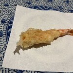 天ぷら浅沼 - クルマエビ(塩用の薄衣)