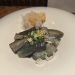 ウダガワ 成ル - 今晩のおひたし(酸味の効いた茄子のおひたし。大根粗おろしと生姜添え)