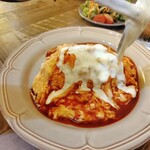 オムライス＆パンケーキyellow - デミグラスオムライス