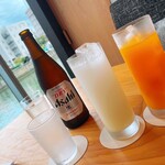 うなぎ四代目菊川 - ビール▶︎カルピス▶︎デコポン