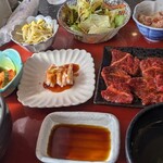 成田屋 - 焼肉定食1260円+肉大盛り450で1710円