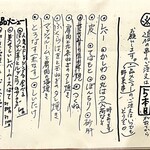 焼鳥 せきね - 本日のメニュー　焼鳥5本セットがマストでその後追加可能です