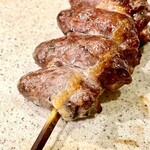 焼鳥 せきね - 神奈川鶏のハツは結構大きくて食べ応え十分