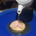 Lega - 大和肉鶏ハム、焼き茄子、蕪　ほうじ茶を直前に