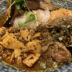 大衆中遊華食堂 八戒 - あいがけカリィ（3種）