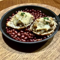 十皿 - ポルチーニ茸とトリッパのクロスティーニ