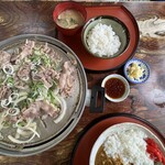 りんご亭 - 牛バラ定食 950円