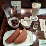 文明堂茶館 ル・カフェ - ドリンクセット(アイスカフェ・オ・レ)