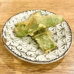 酒楽亭 空庵 - 東農園モロッコインゲンのフリット